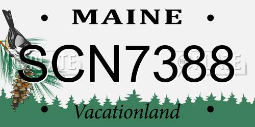 SCN7388 Maine License Plate