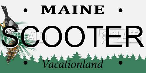 SCOOTER Maine License Plate