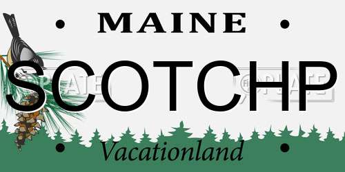 SCOTCHP Maine License Plate