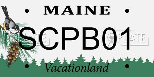 SCPB01 Maine License Plate