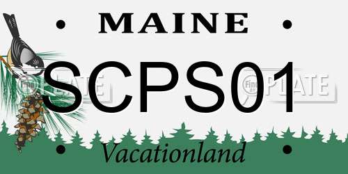 SCPS01 Maine License Plate