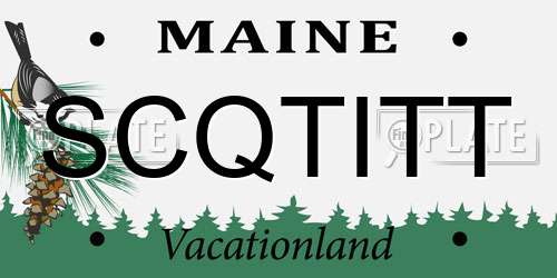 SCQTITT Maine License Plate