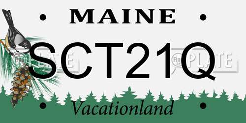 SCT21Q Maine License Plate