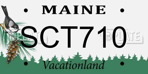 SCT710 Maine License Plate