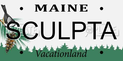SCULPTA Maine License Plate