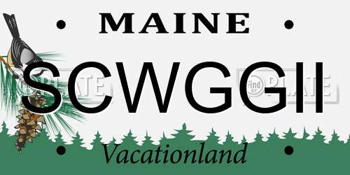 SCWGGII Maine License Plate