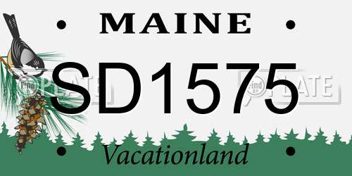 SD1575 Maine License Plate