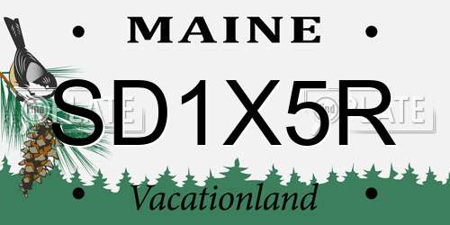 SD1X5R Maine License Plate