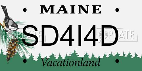 SD4I4D Maine License Plate