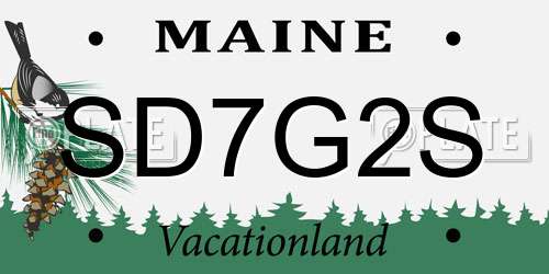 SD7G2S Maine License Plate