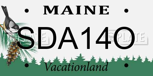 SDA14O Maine License Plate