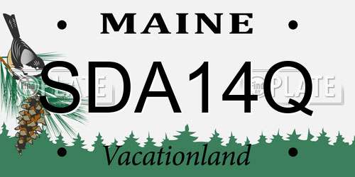 SDA14Q Maine License Plate