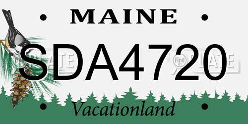 SDA4720 Maine License Plate