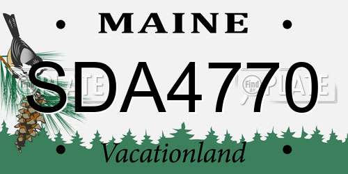 SDA4770 Maine License Plate