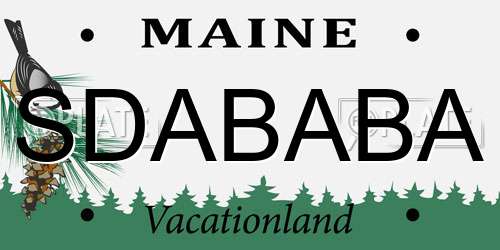 SDABABA Maine License Plate