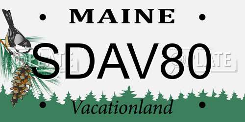 SDAV80 Maine License Plate