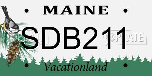 SDB211 Maine License Plate