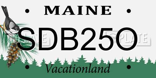 SDB25O Maine License Plate
