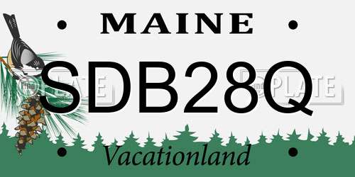 SDB28Q Maine License Plate
