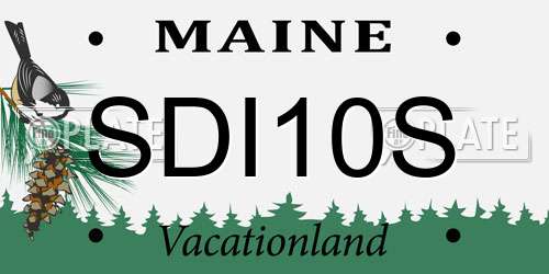 SDI10S Maine License Plate