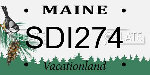 SDI274 Maine License Plate