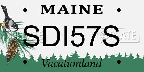SDI57S Maine License Plate