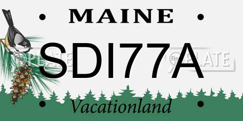 SDI77A Maine License Plate