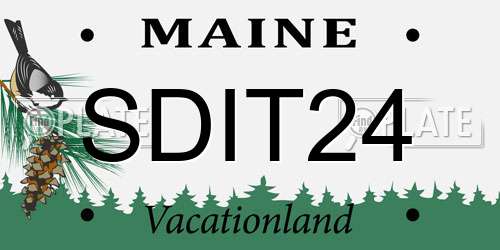 SDIT24 Maine License Plate