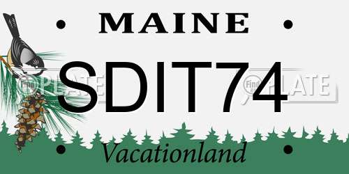 SDIT74 Maine License Plate