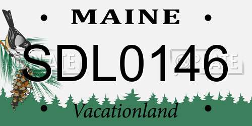 SDL0146 Maine License Plate