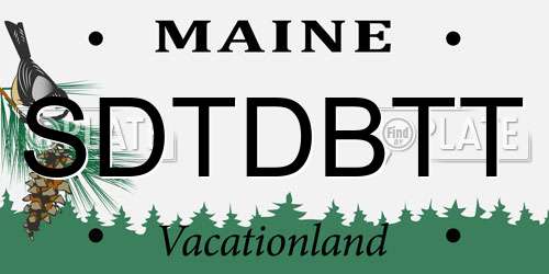 SDTDBTT Maine License Plate