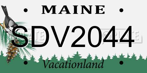 SDV2044 Maine License Plate