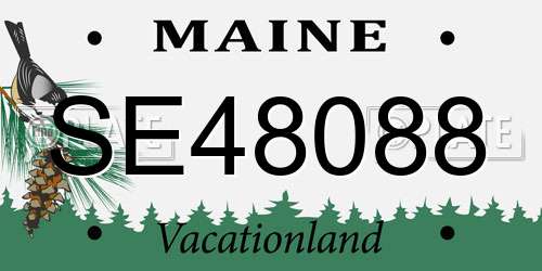 SE48088 Maine License Plate