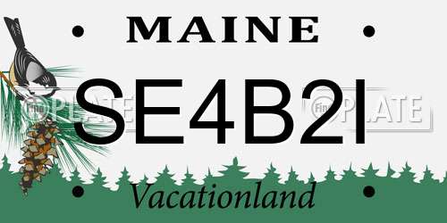 SE4B2I Maine License Plate