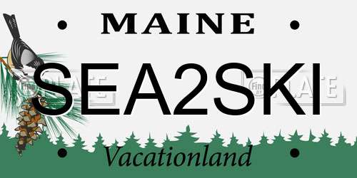 SEA2SKI Maine License Plate