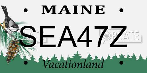 SEA47Z Maine License Plate