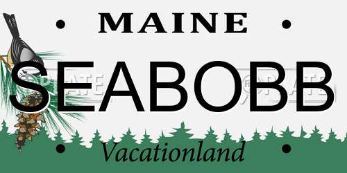 SEABOBB Maine License Plate
