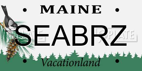 SEABRZ Maine License Plate
