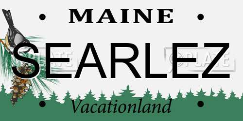 SEARLEZ Maine License Plate