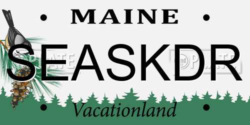 SEASKDR Maine License Plate
