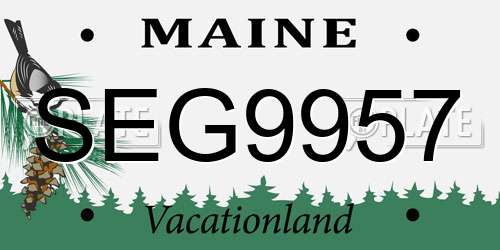 SEG9957 Maine License Plate