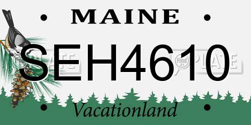 SEH4610 Maine License Plate