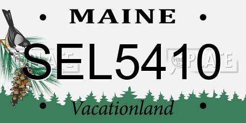 SEL5410 Maine License Plate
