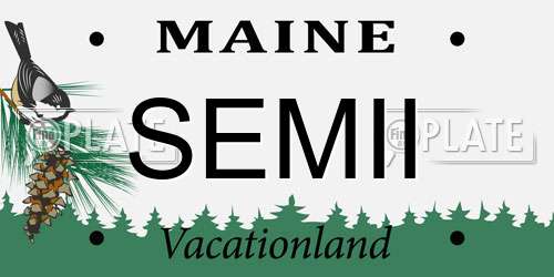 SEMII Maine License Plate
