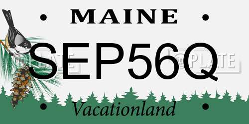 SEP56Q Maine License Plate