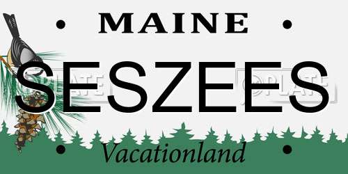 SESZEES Maine License Plate