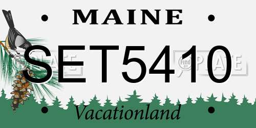 SET5410 Maine License Plate