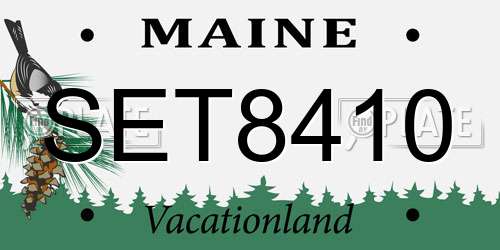 SET8410 Maine License Plate