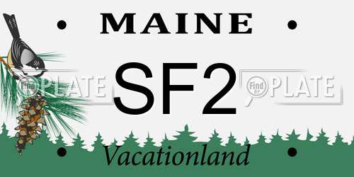 SF2 Maine License Plate