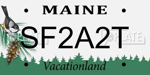 SF2A2T Maine License Plate